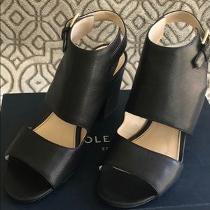 Cole Haan Black Leather Sandals